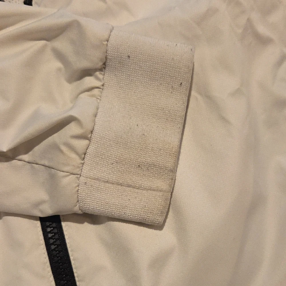 Nike White and Black Windbreaker Jacket